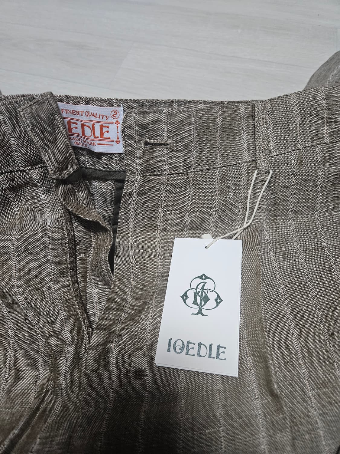 [2] 이외들 린넨 카고팬츠 브라운 상품이미지3