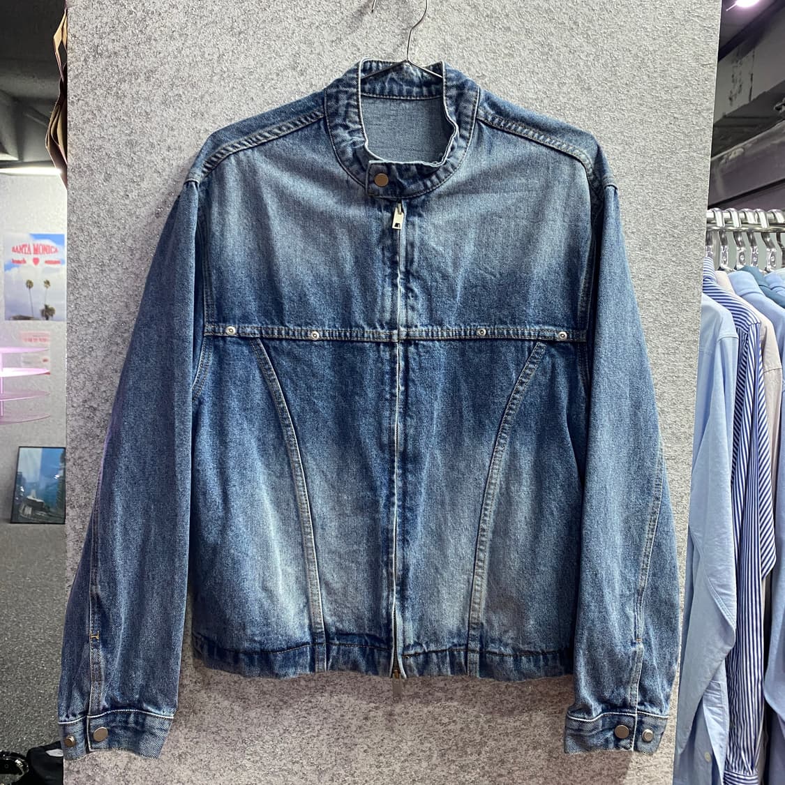 라퍼지스토어 커팅 데님 청자켓 B3632 상품이미지2