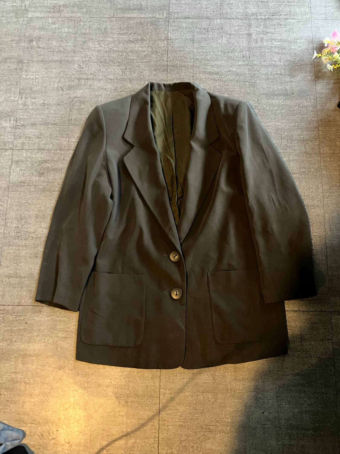 일본빈티지 올드스쿨아메카지 혁오풍 너드남 블레이저자켓 브라운 상품이미지1