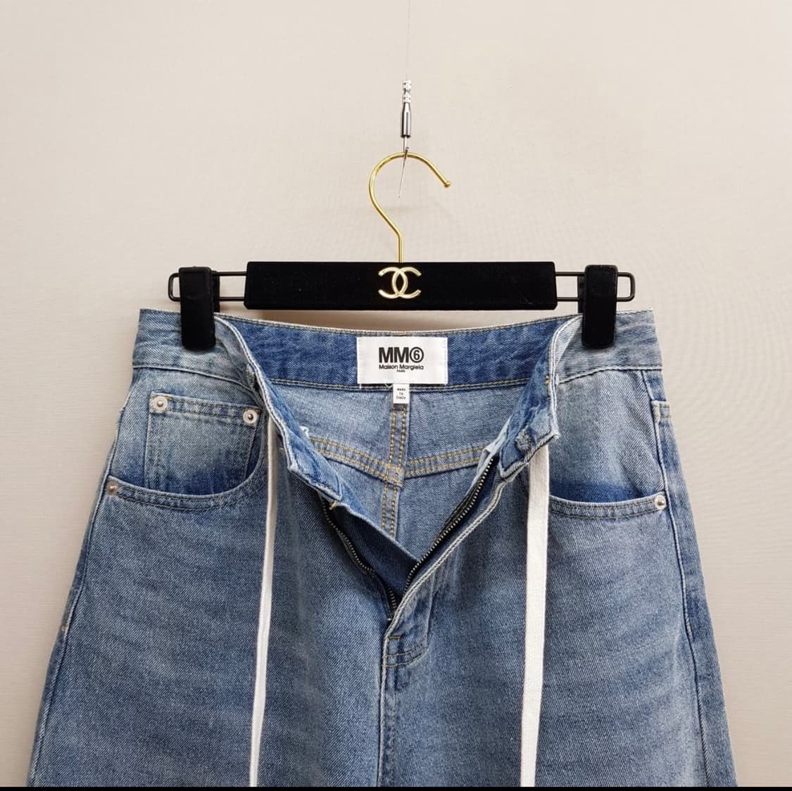 MM6 메종마르지엘라 페인트 디테일 와이드 데님 팬츠 36 사이즈 상품이미지2