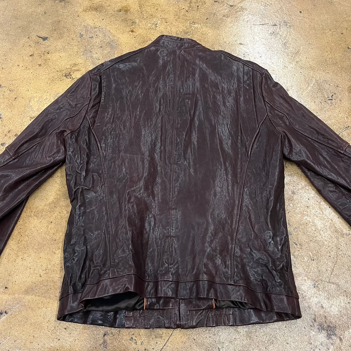 [정품/105] 지오지아 브라운 양가죽 자켓 b16 상품이미지4