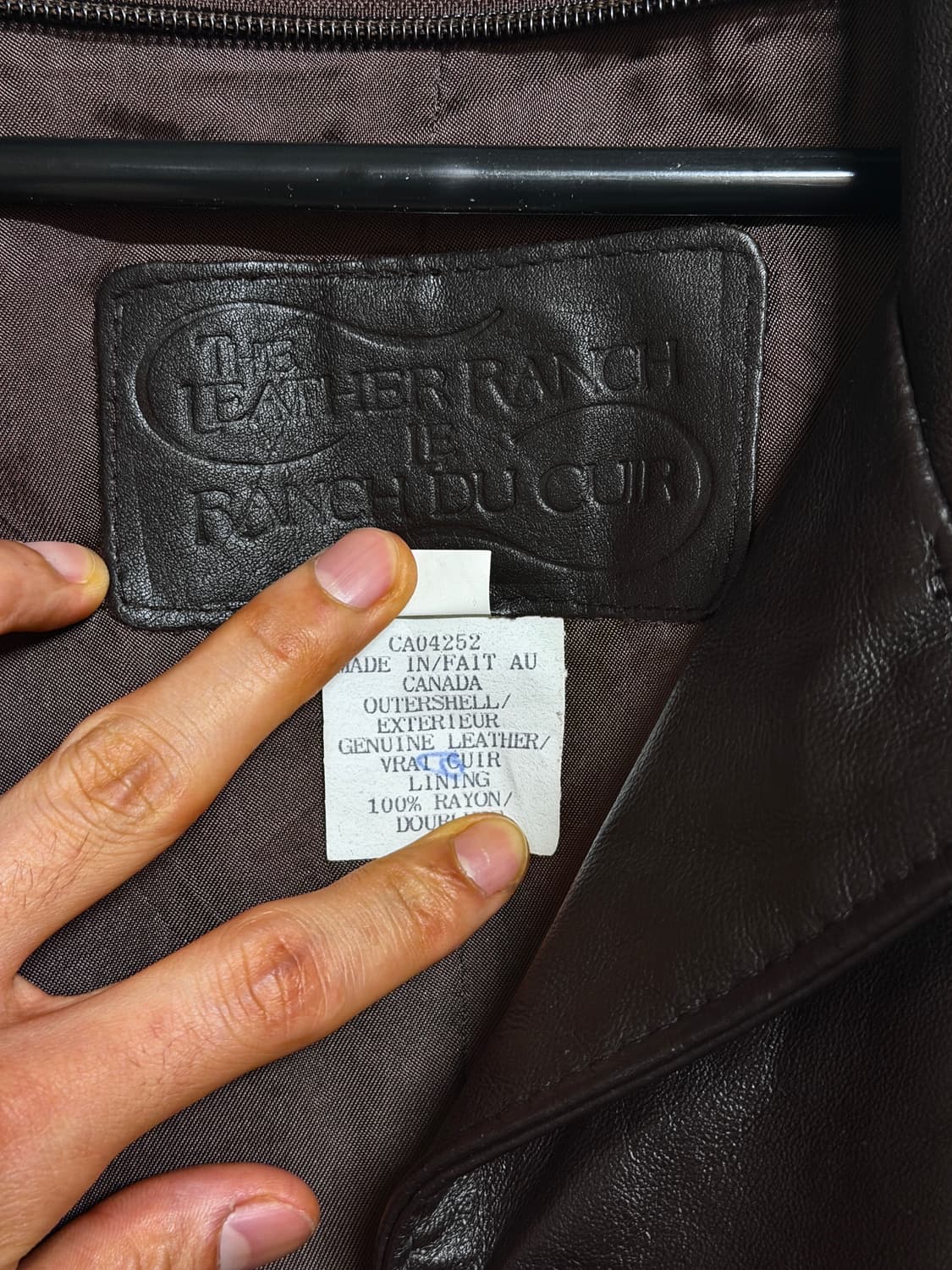 1970's Made In Canada 소가죽 롱 코트 상품이미지4