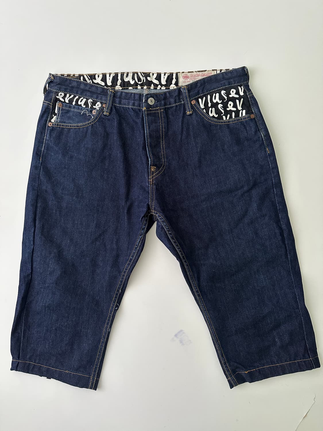 [38x34] Evisu 빅로고 데님 쇼츠 버뮤다 상품이미지3