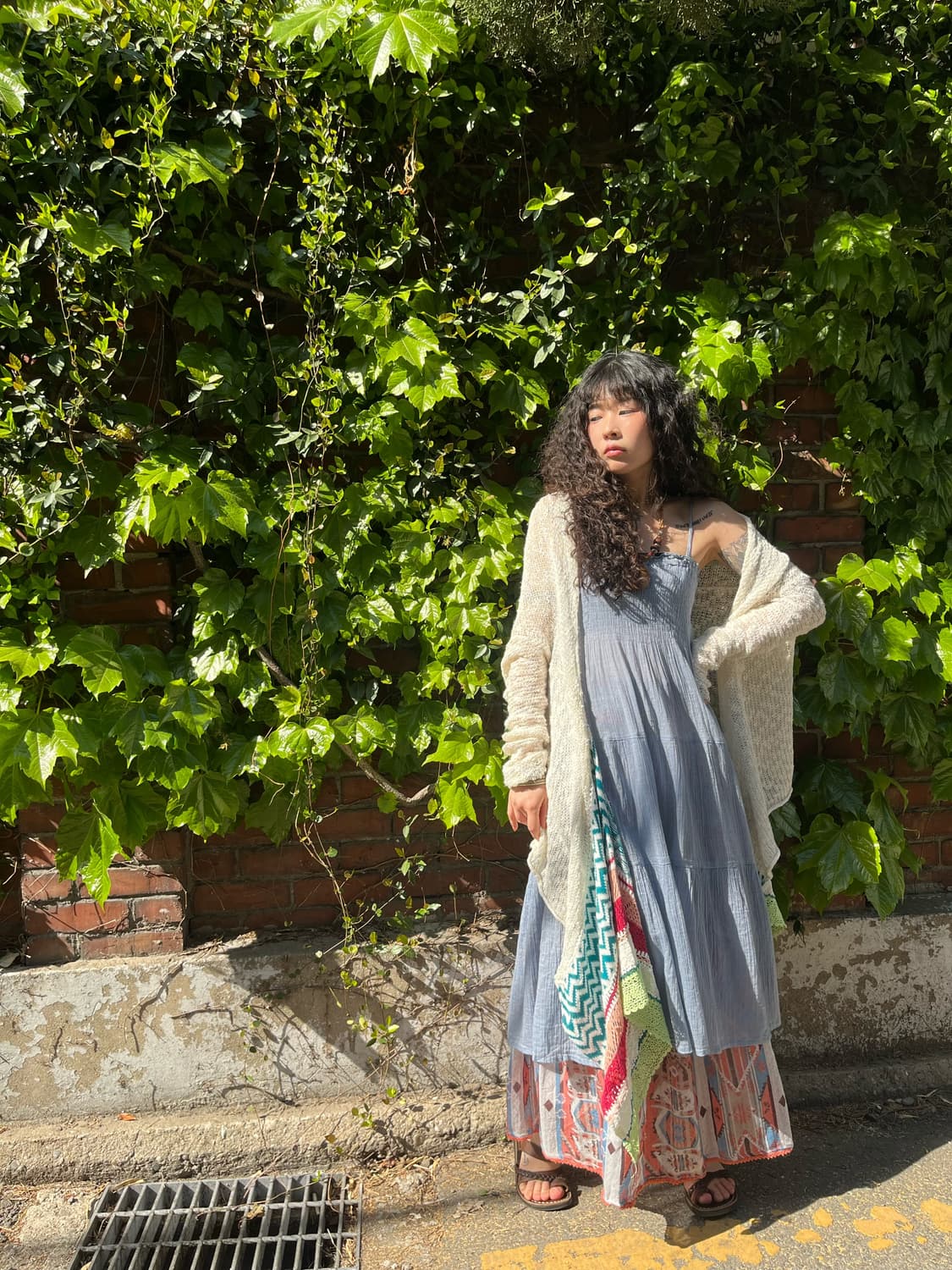 히피 에스닉 패턴 포인트 언발 가디건 상품이미지1