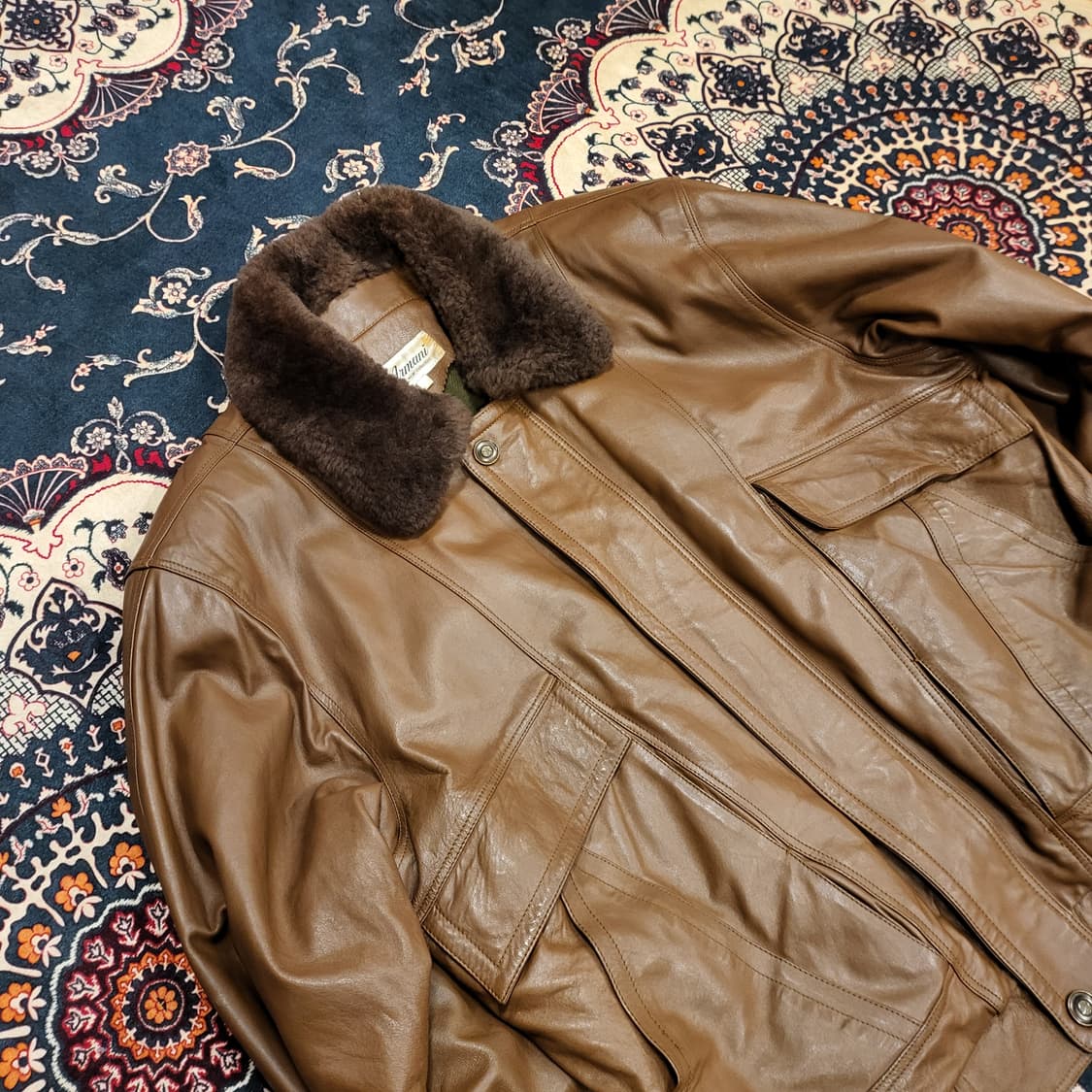 90s 레더 자켓 (EEL) 상품이미지3