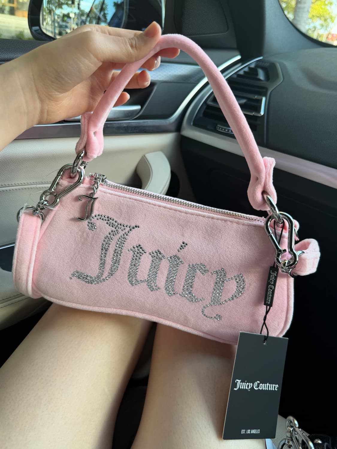 [신상✨프리뷰세일] 쥬시꾸뛰르 벨벳 핑크 숄더백/크로스백 상품이미지6