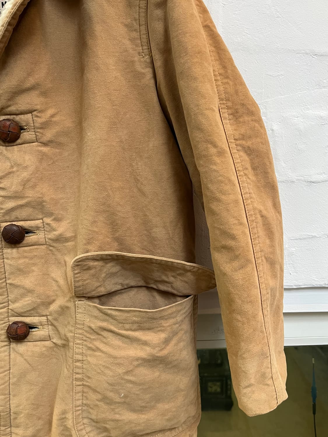 Mc ROMAN 세르파 몰스킨 버튼 코트 M 상품이미지4