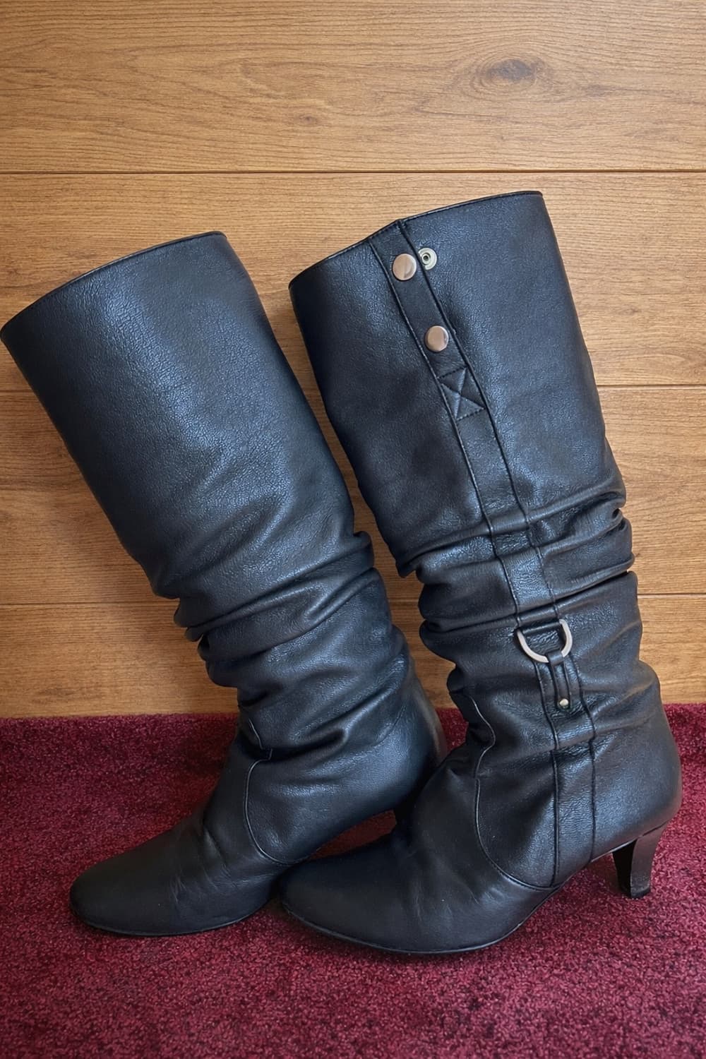 2000s Messe 양가죽 슬라우치 부츠 상품이미지2