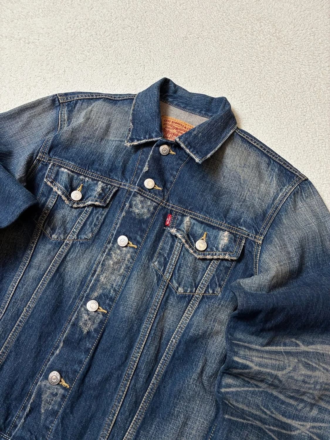 리바이스 70505 3세대 에이징 데님 트러커 자켓 PN7807 상품이미지2