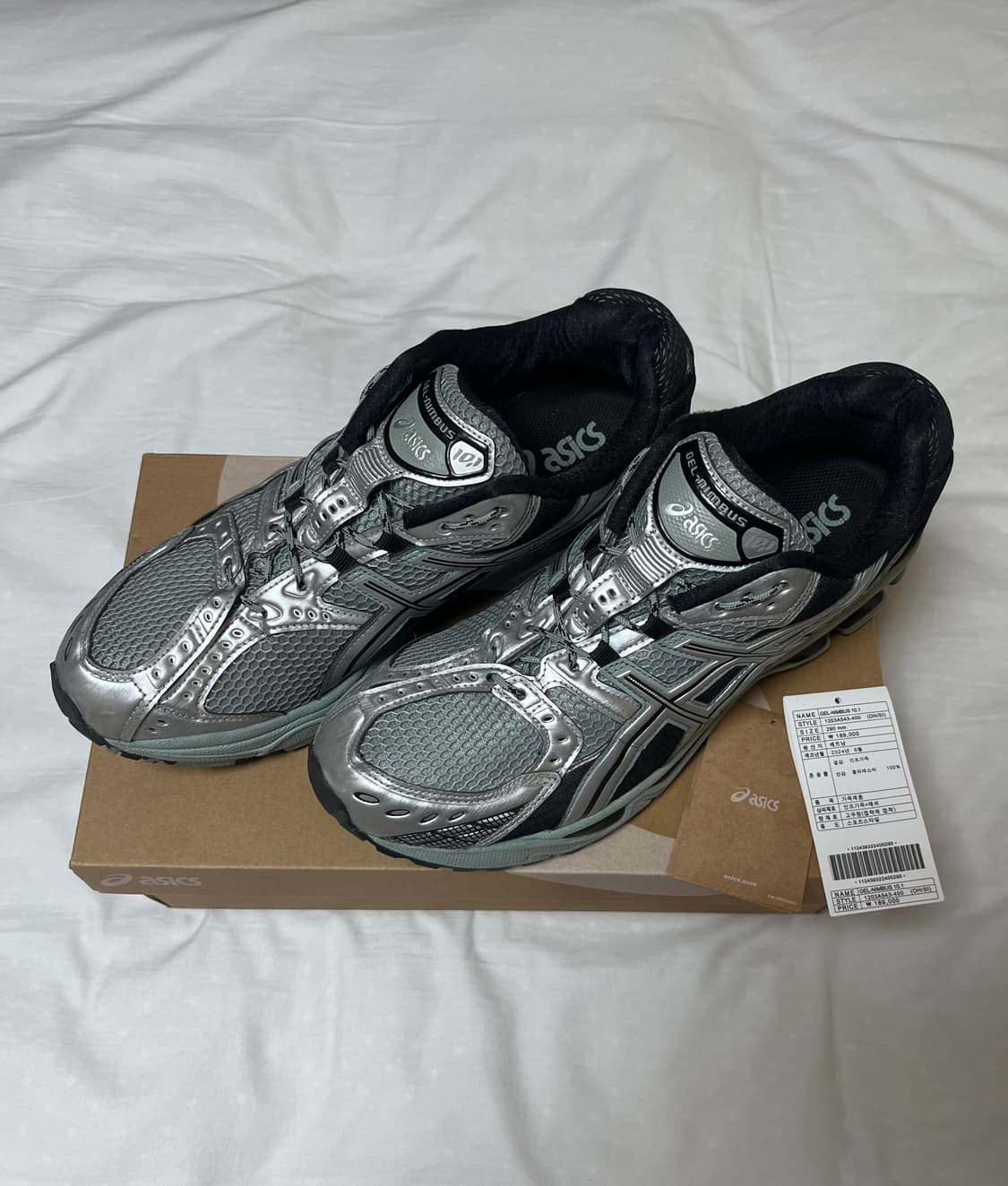 아식스 젤 님버스 10.1 오션 헤이즈 퓨어 실버 상품이미지4