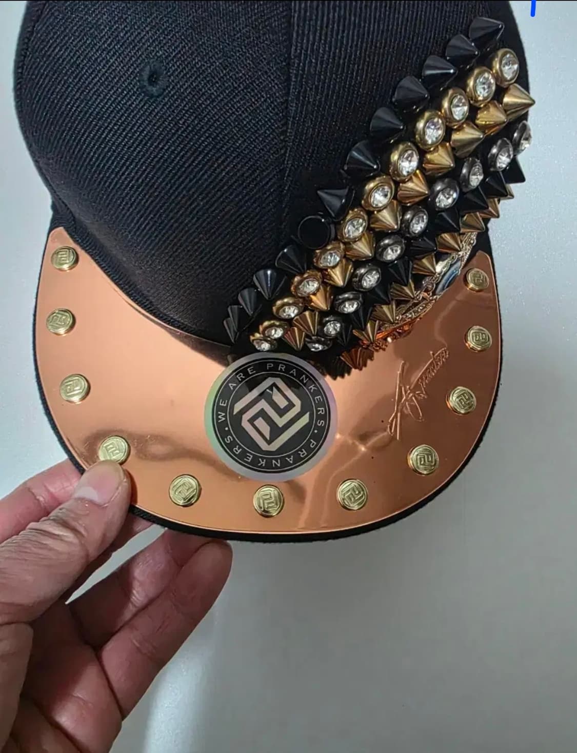 프랭커스 블랙 스터드 장식 힙합 모자 사이즈 54 상품이미지3