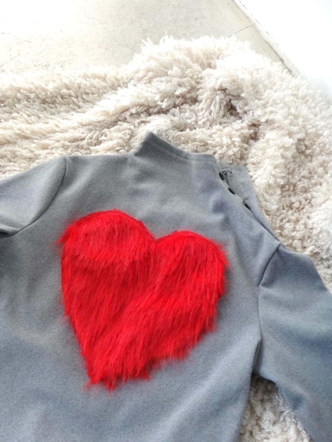 Heart open slit top / grey 상품이미지4