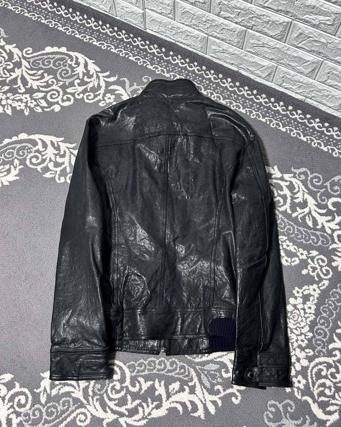 송지오 웨이브 포켓 램스킨 자켓 상품이미지5