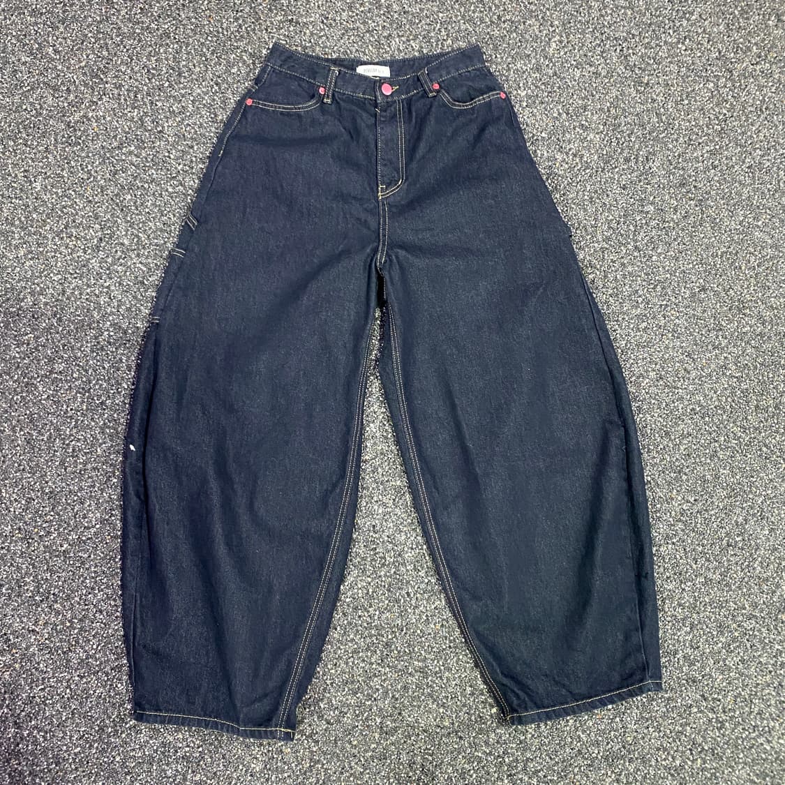 빈티지 데벨롭 투하트 포켓 카고 벌룬 와이드 데님 팬츠 B3628 상품이미지3