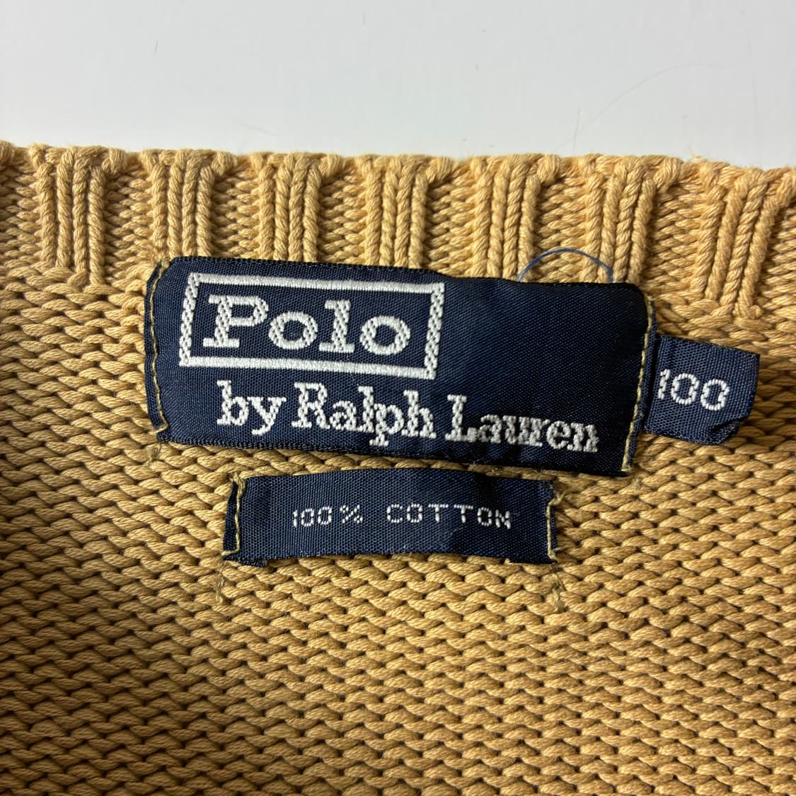 Polo  폴로 랄프로렌 자수 헤비코튼 베이지 니트  상품이미지4