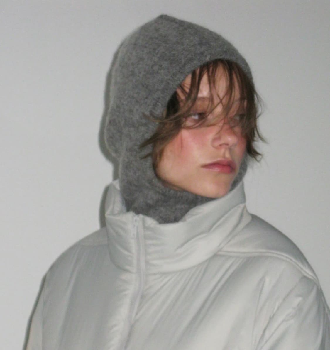 [로우클래식] 알파카혼방 바라클라바 그레이 상품이미지1