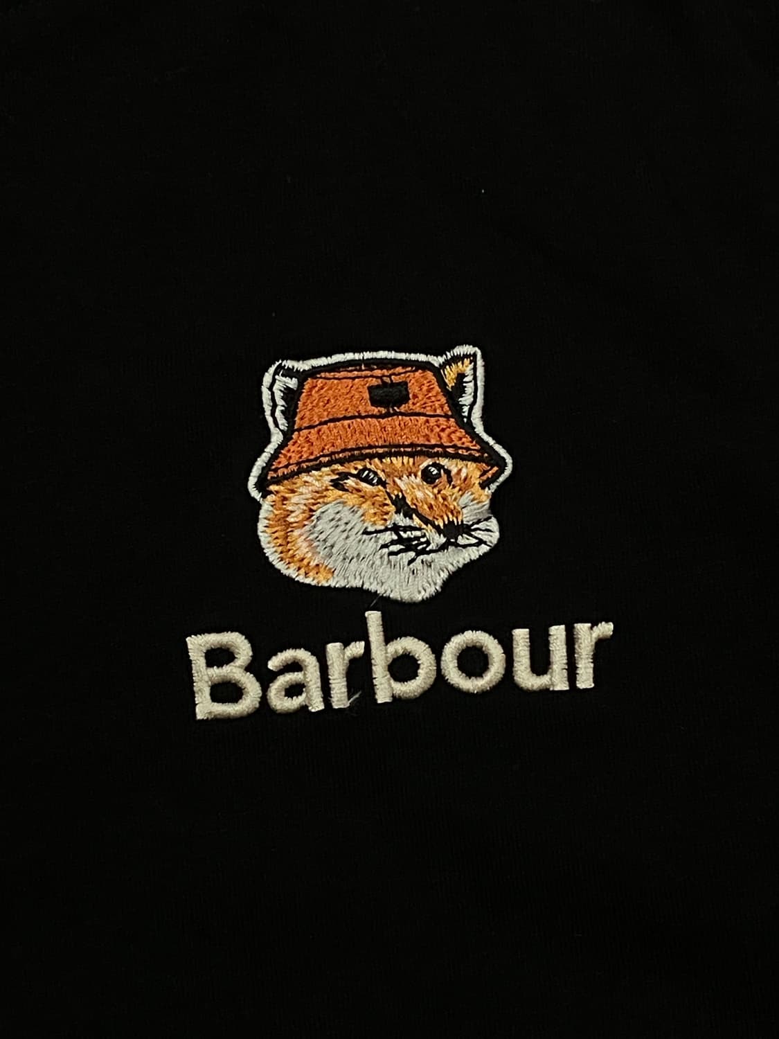 메종키츠네X바버 콜라보 블랙 롱슬리브 상품이미지3