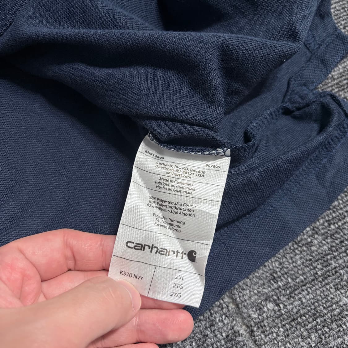 칼하트 루즈핏 반팔 카라티 상품이미지4