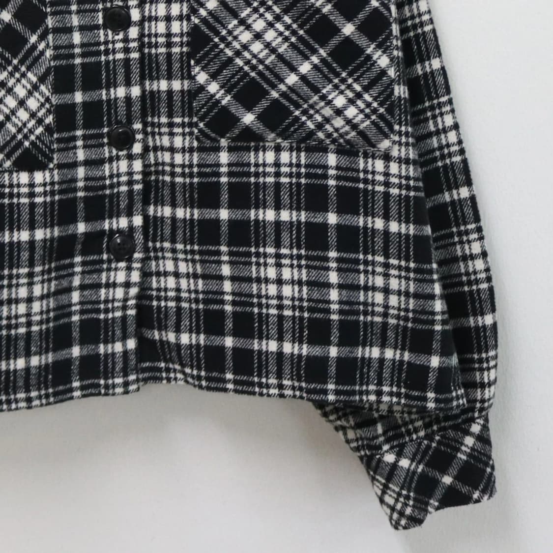 RADARISTA Y2K 체크 반크롭 셔츠 61410 상품이미지4
