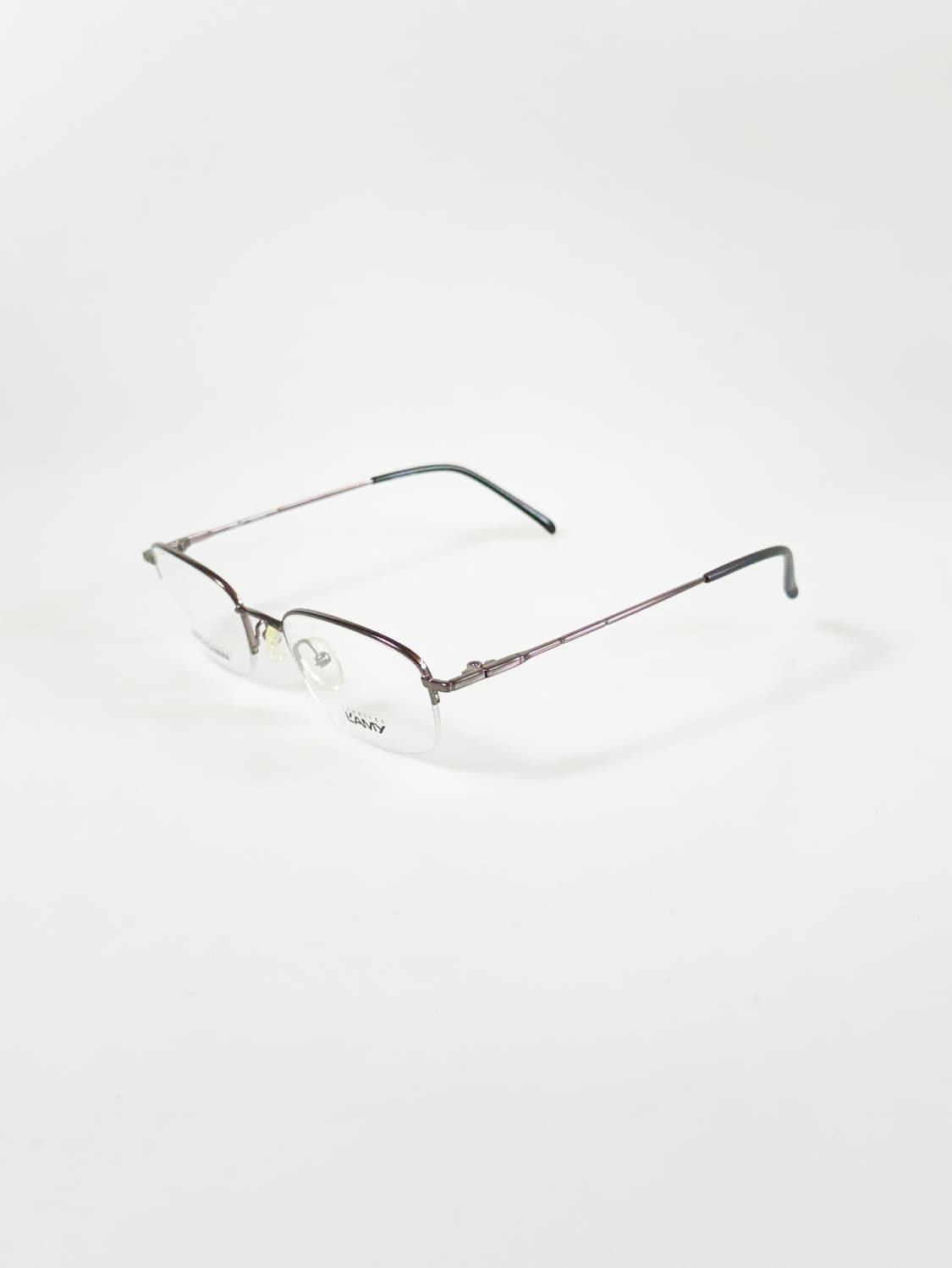 LAMY 실버 티타늄 반무테 스퀘어 프레임 빈티지 안경 상품이미지3