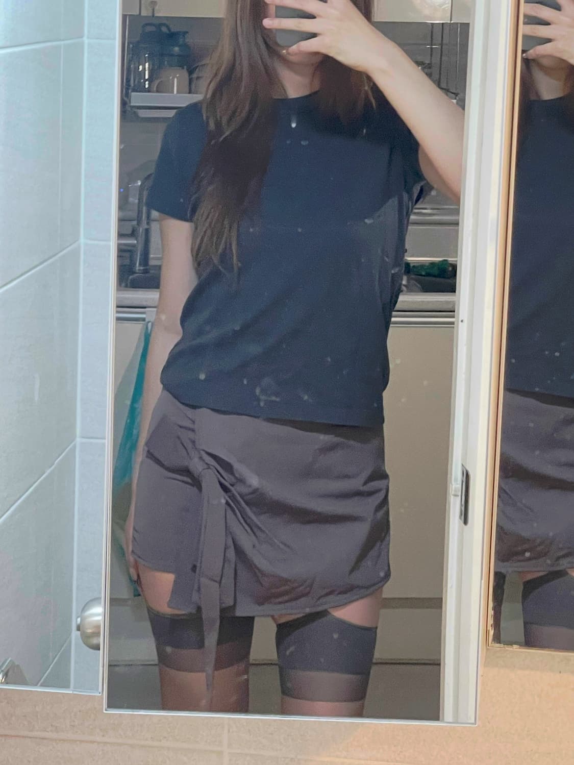 Funnel in ribbon skirt  S 상품이미지5