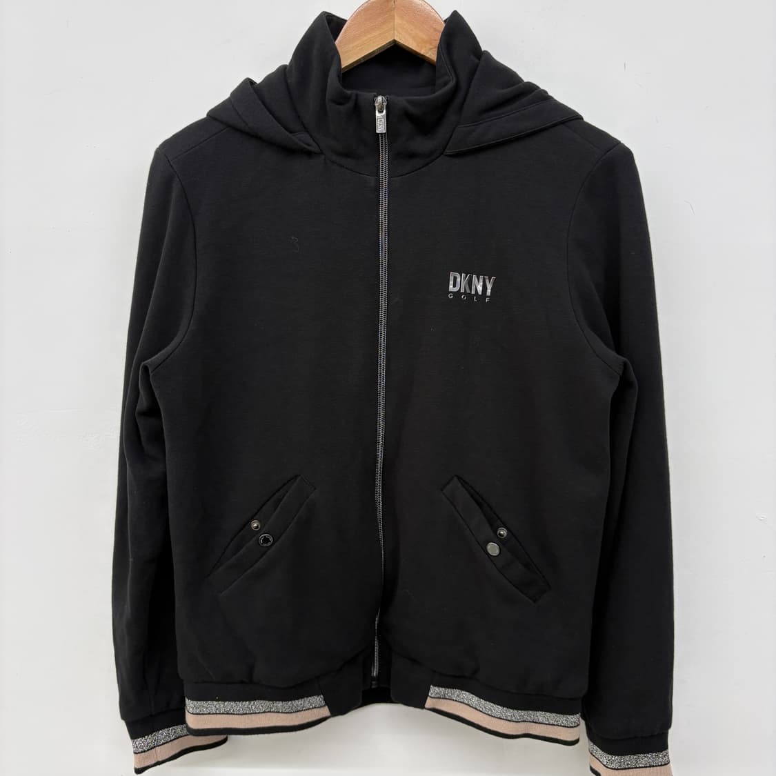 DKNY 골프 블랙 후드 집업 자켓 여성 M 상품이미지2