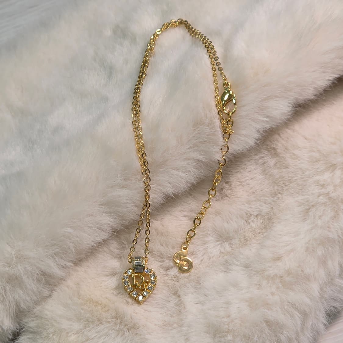 크리스찬 디올 하트 큐빅 DIOR 로고 목걸이 상품이미지4