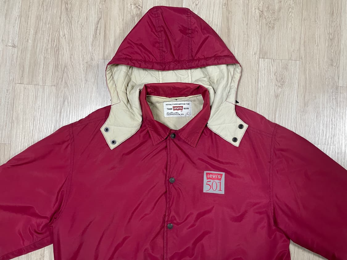105) 90's 리바이스 501 누빔 코치자켓(후드)RRL&LVC&폴로 상품이미지7