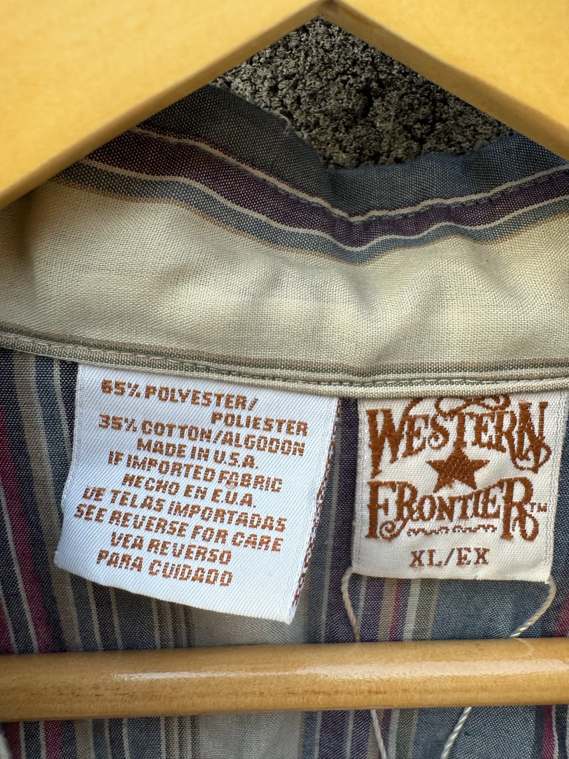 80s 웨스턴프론티어 빈티지 스트라이프 웨스턴 셔츠 상품이미지5