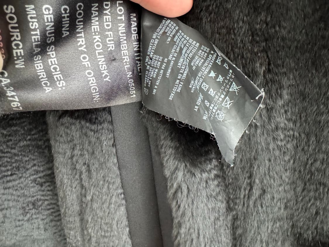 [PRADA] 프라다 아카이브 리얼 콜린스키 퍼 라이닝 울-실크 코트 상품이미지10