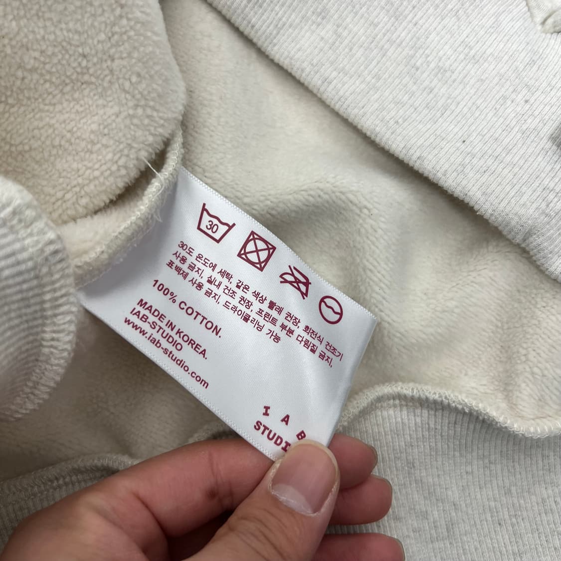 아이앱 스튜디오 하프 집업 오트밀 버건디 상품이미지9