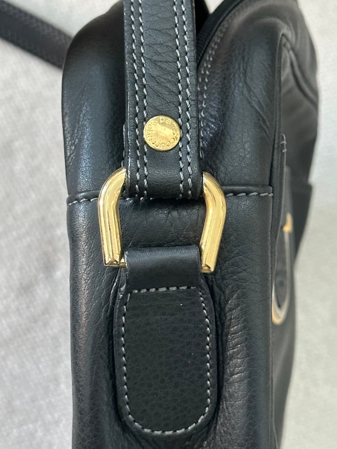 꾸레쥬 빈티지 크로스 가죽 블랙백 상품이미지5