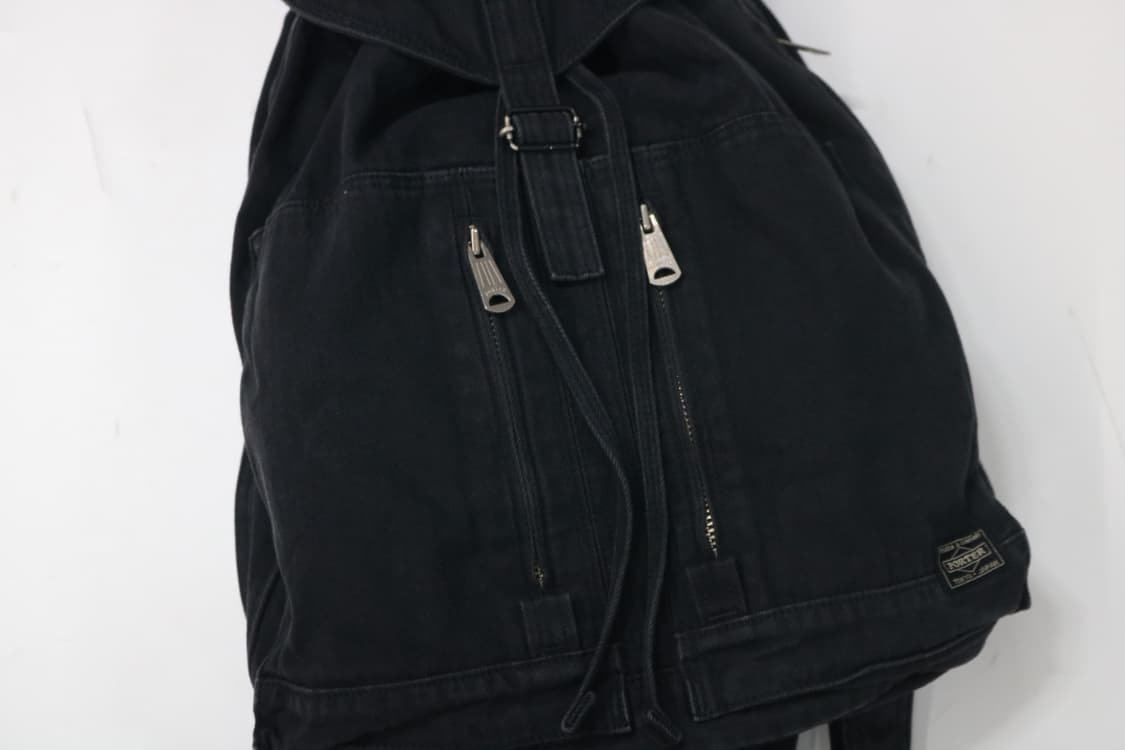 PORTER 포터 요시다컴퍼니 블랙 코튼 캔버스 백팩 상품이미지3