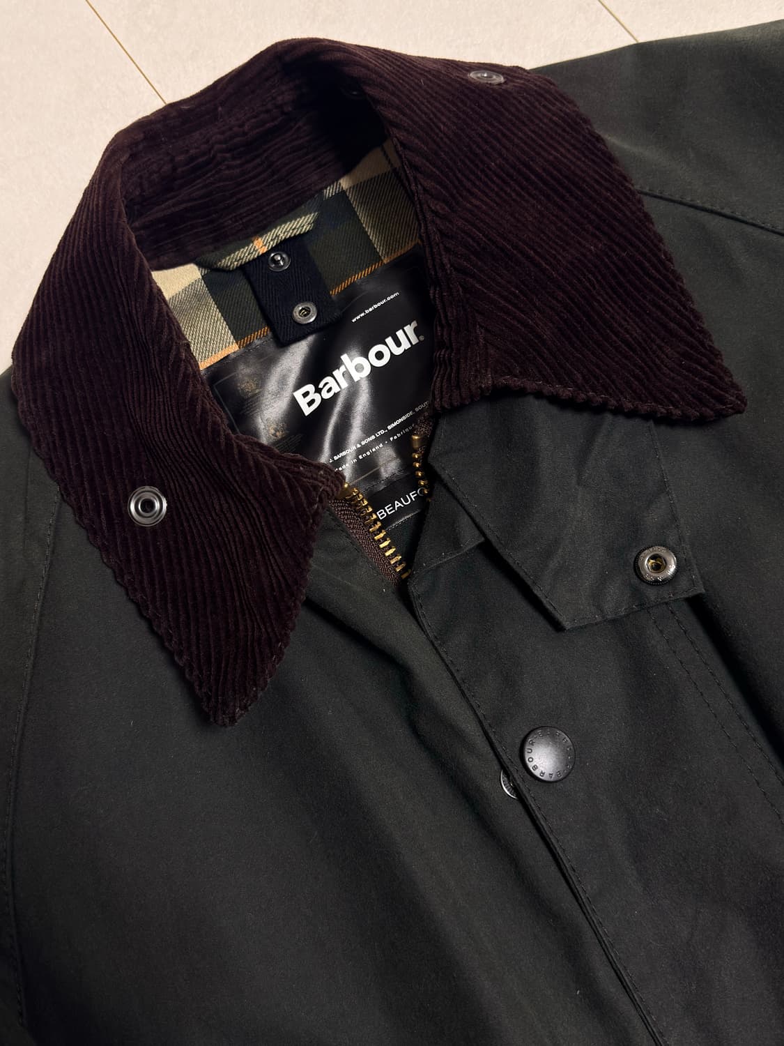 바버 뷰포트 36 왁스자켓 세이비그린 상품이미지2