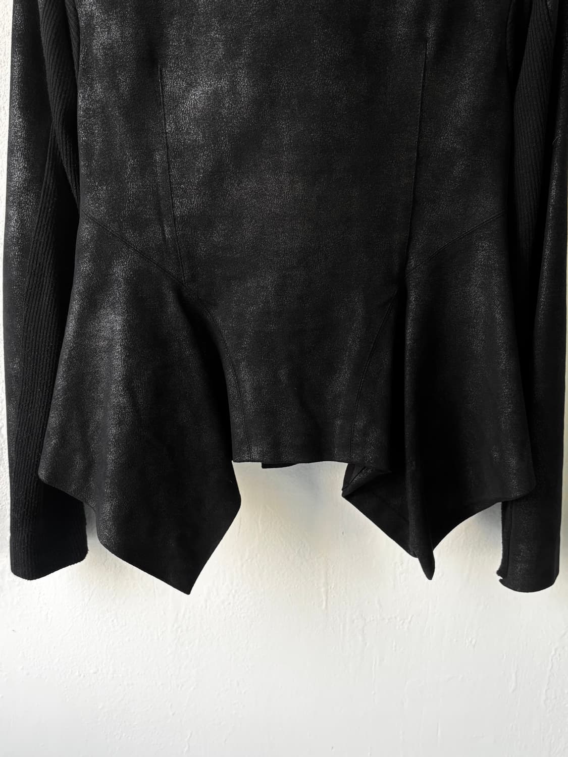 스웨이드 사선 하이넥 자켓 상품이미지8