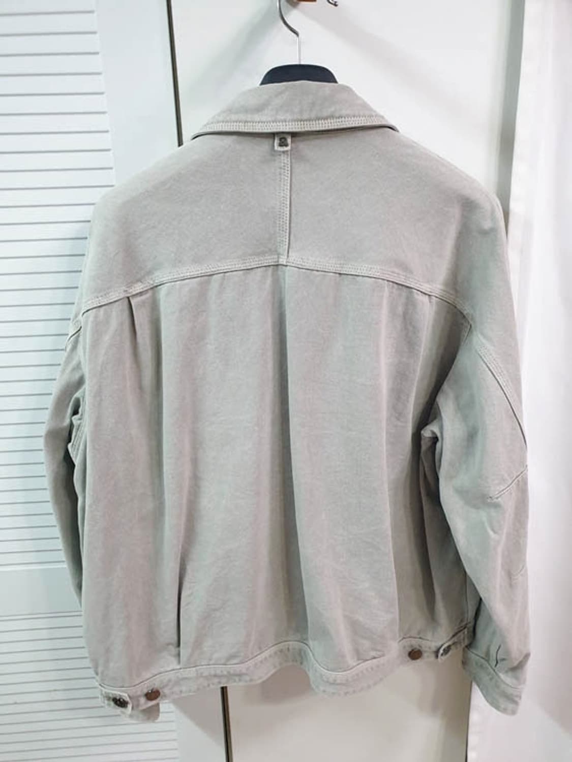 알레그리 오버핏 데님 트러커 청자켓 그레이 50 상품이미지4
