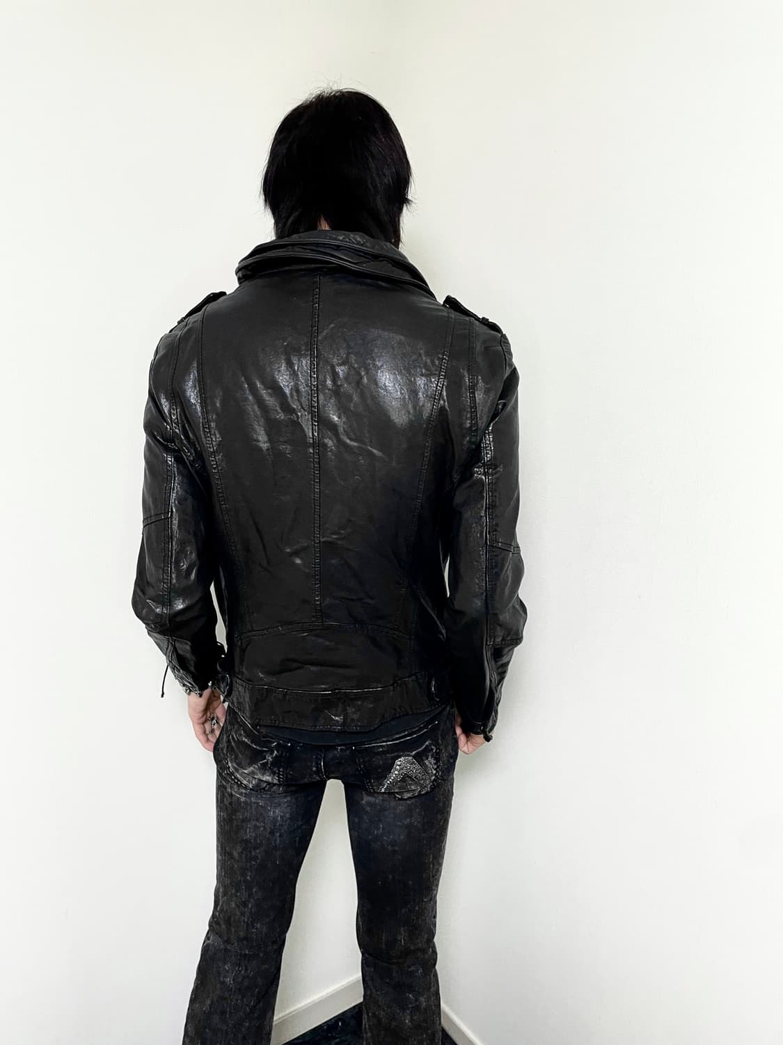 Andew lam skin leather jacket 상품이미지6
