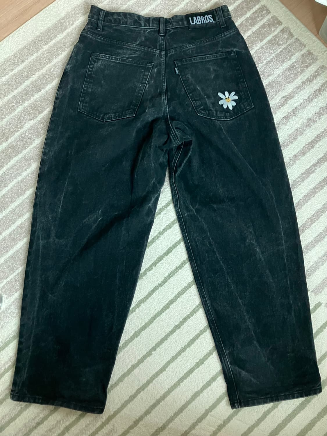 라브로스 데이지 베기진 데님 블랙 청바지 상품이미지2