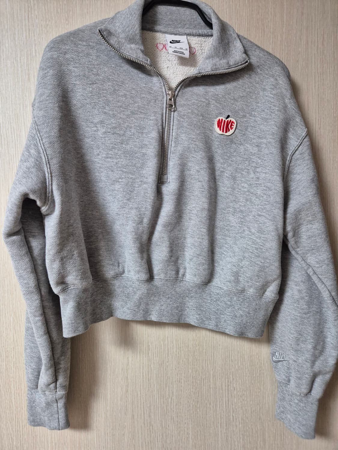 (25년) 나이키 피닉스 하프집업 크롭 맨투맨 티셔츠 XS 상품이미지2