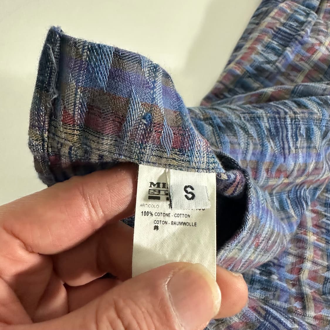 95-100 미쏘니 네이비 시그니처 패턴 셔츠 상품이미지6