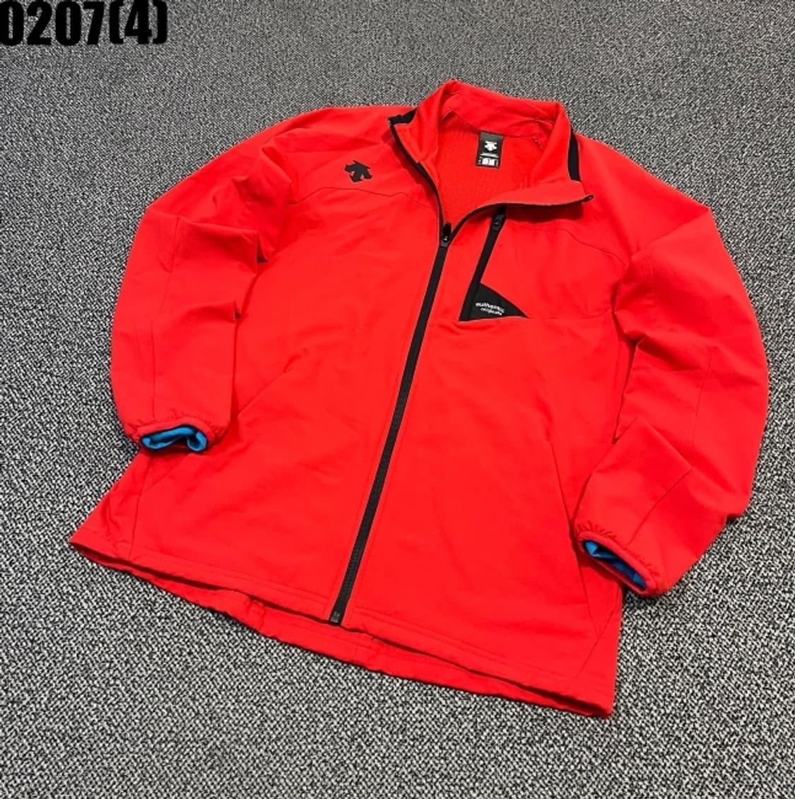 [100] 데상트 레드 바람막이 집업 자켓 0207(4) 상품이미지1