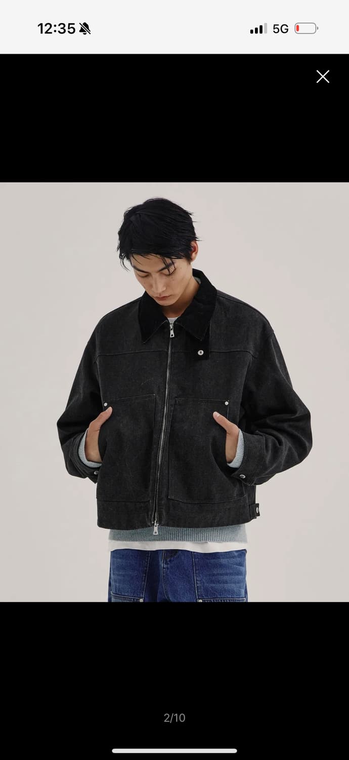 [패딩 ver.추가] 빈티지 워크 자켓_차콜 상품이미지2