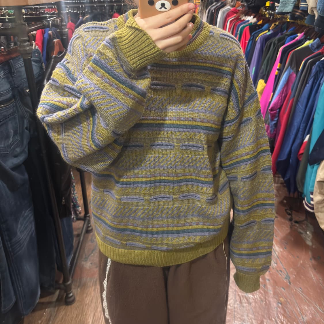 [Hi] 그린 패턴 스웨터 니트 상품이미지2