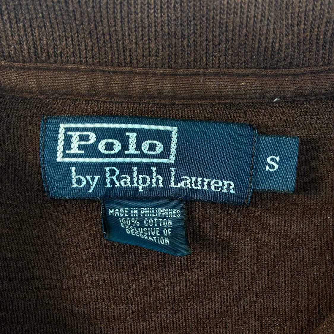 Polo  폴로 랄프로렌 자수 코튼 브라운 반집업 스웨터  상품이미지4