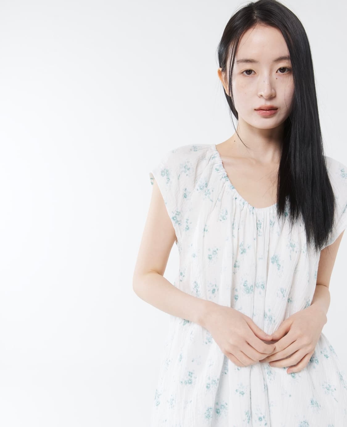 MONESI TOP DRESS MINT FLOWER 상품이미지5