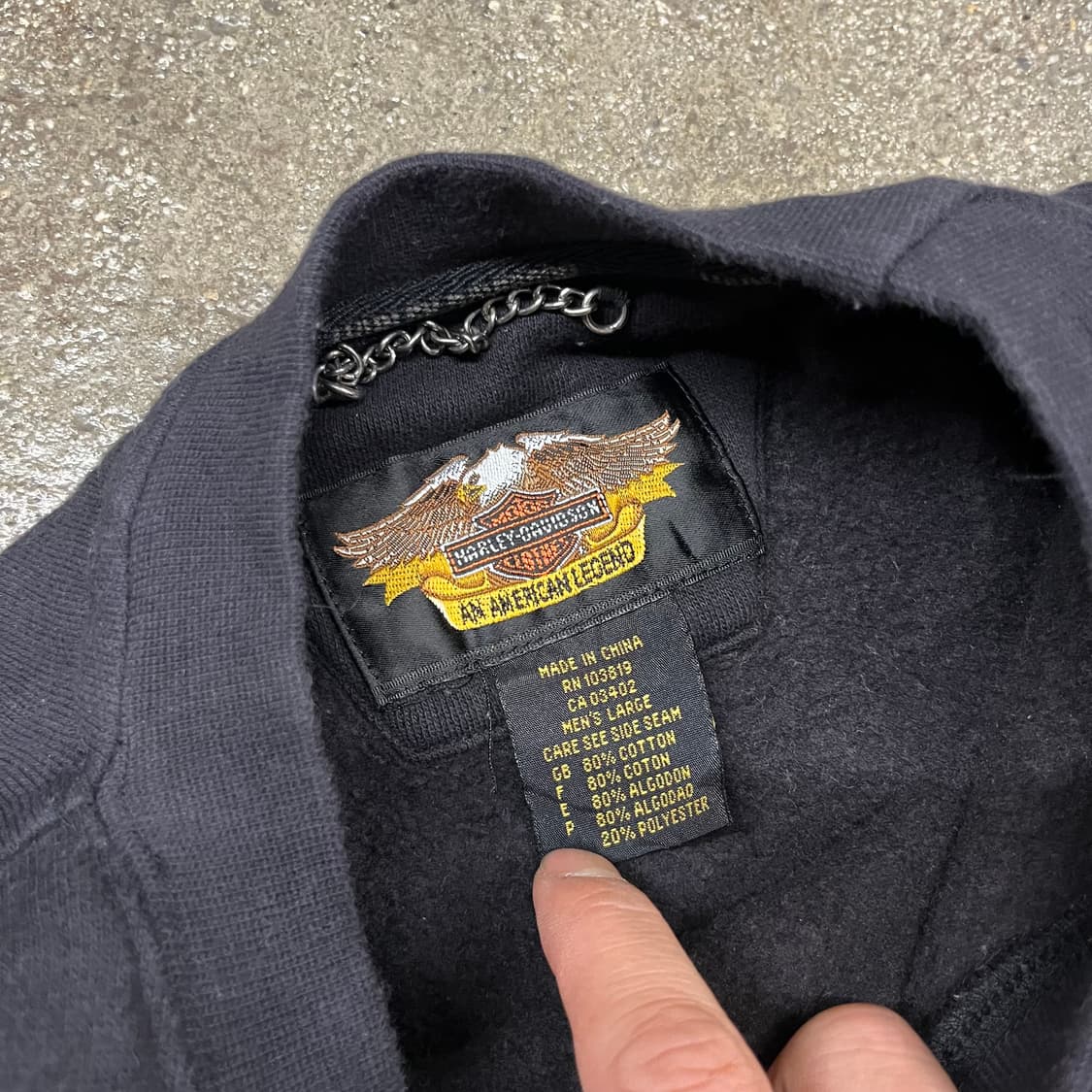 00s 할리데이비슨 로고 스웻셔츠 (105-110) 상품이미지4