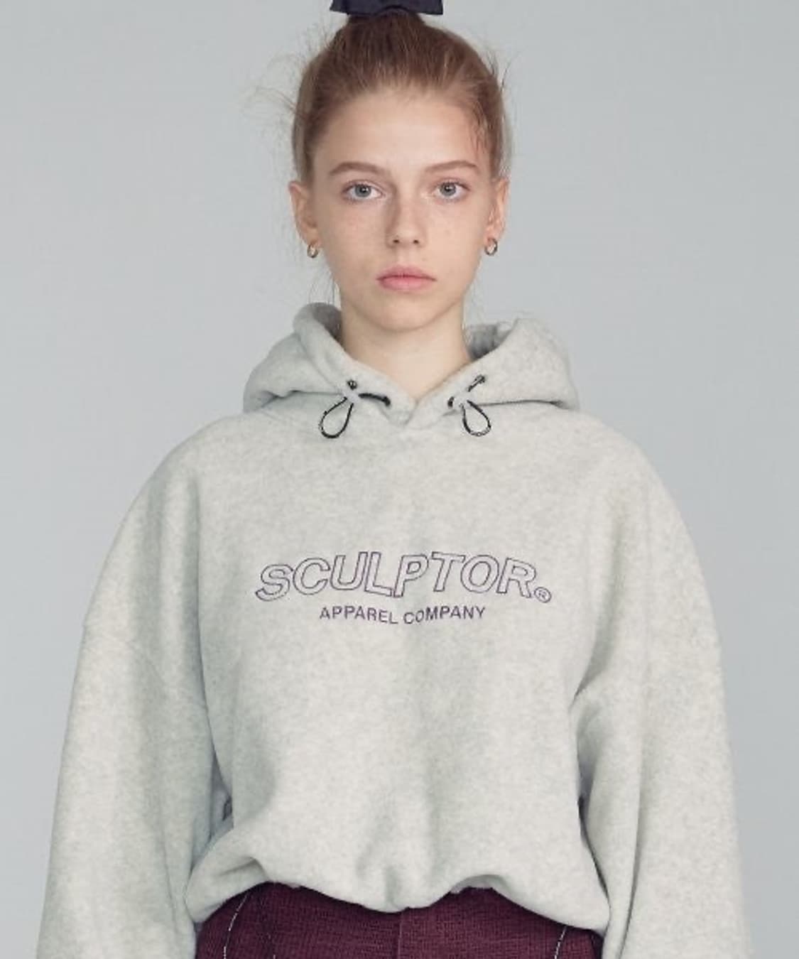 스컬프터 플리스 크롭 후드티 상품이미지2