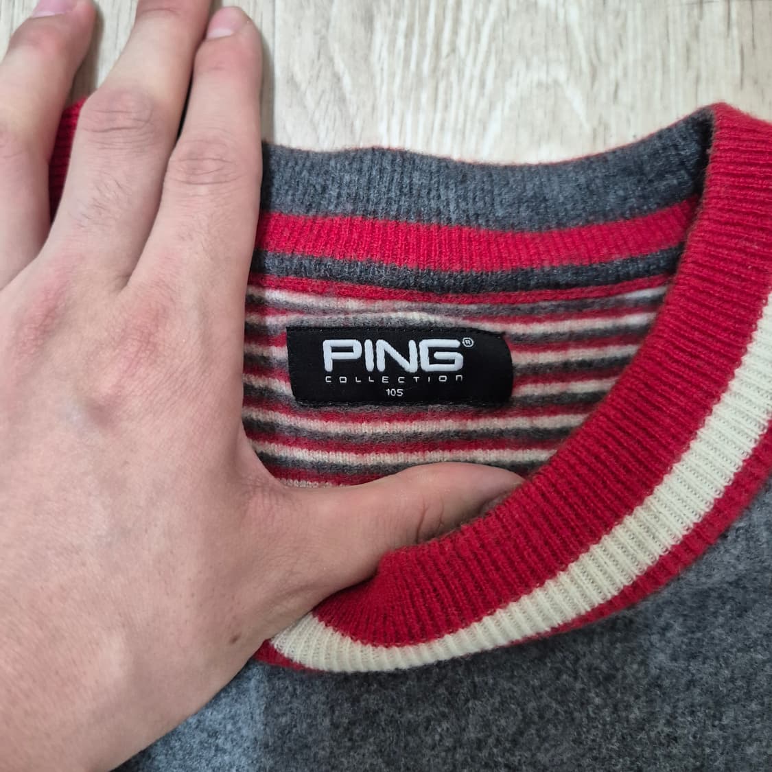 PING 핑 컬렉션 여성 와펜 로고 배색 골프 라운드 니트 상품이미지5