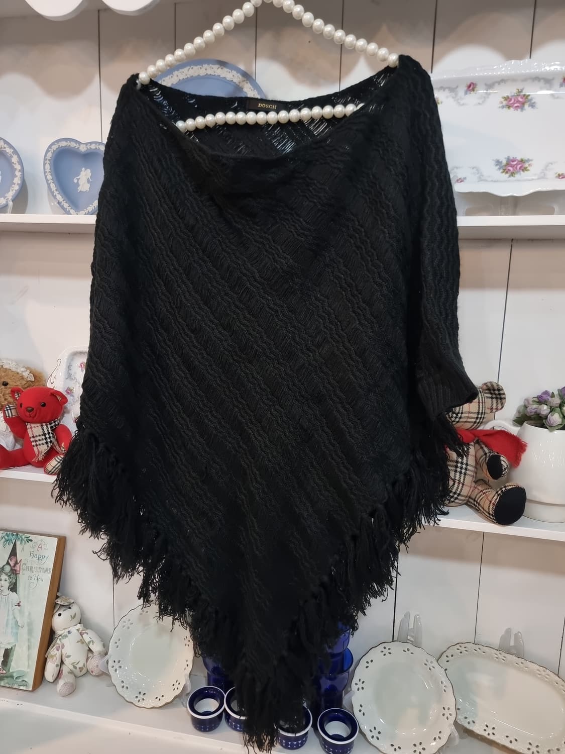 블랙 니트 케이프 / 망또 상품이미지3