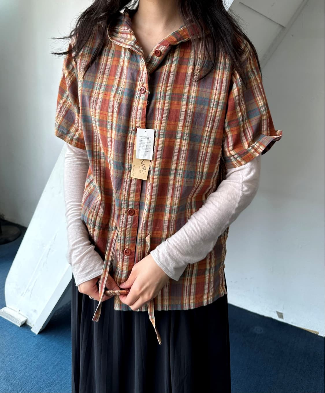 Natural volume cotton hooded shirket 상품이미지7